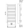 Полотенцесушитель электрический TERMINUS СОРЕНТО П18 500x1156, ТЭН HT-1 300W, левый/правый 4660059921136